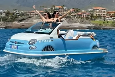 Fiat 500 Selbstfahrerboot